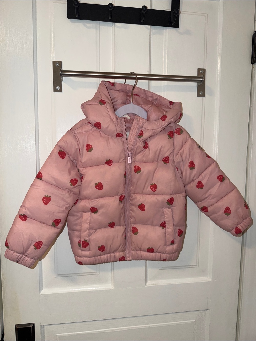Miles The Label Girls Size 4Y Strawberry Packable Puffer Jacket